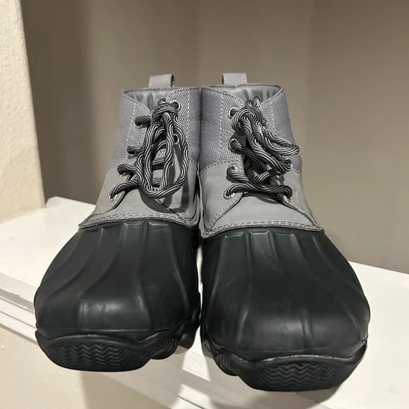 Men’s Sperry  Brewster Waterproof Low Duck Boot Grey Black size 8 - Picture 7 of 9